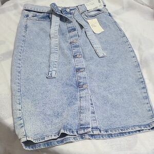 DENIM VINTAGE MIDI SKIRT SIZE 8